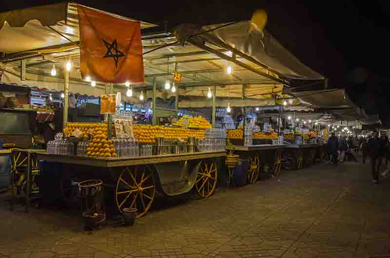 45 - Marruecos - Marrakech - plaza Jamaa el Fna - imagen nocturna